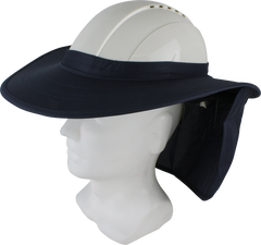 Maxisafe Hat Brim with Neck Flap - Navy Blue | HBS558-N