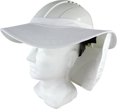 Maxisafe Hat Brim with Neck Flap - White | HBS558-W