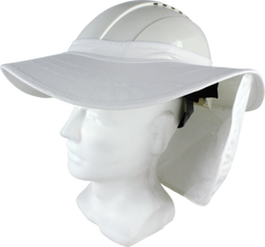 Maxisafe Hat Brim with Neck Flap - White | HBS558-W