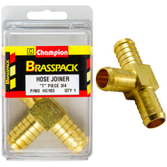 Champion - Hose Joiners - "t" - Brass - 3/4" | HC103