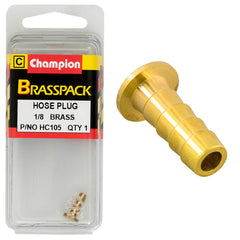 Champion - Hose Plugs - Barbed - Brass - 1/8" | HC105