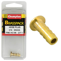 Champion - Hose Plugs - Barbed - Brass - 3/16" | HC106