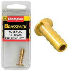 Champion - Hose Plugs - Barbed - Brass - 1/4" | HC107