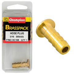 Champion - Hose Plugs - Barbed - Brass - 5/16" | HC108