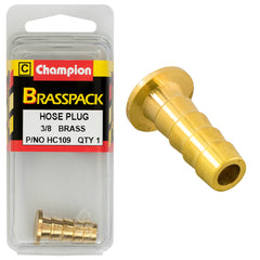 Champion - Hose Plugs - Barbed - Brass - 3/8" | HC109