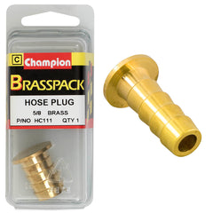 Champion - Hose Plugs - Barbed - Brass - ⅝" | HC111