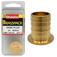 Champion - Hose Plugs - Barbed - Brass - 3/4" | HC112
