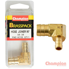 Champion - 5/8 X 3/8 90° BRASS HOSE JOINER BARB ELBOW REDUCER | HC130