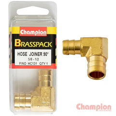 Champion - 5/8 X 1/2 90° BRASS HOSE JOINER BARB ELBOW REDUCER | HC131