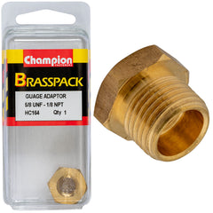 Champion - Gauge Adaptor Brass 5/8 UNF Male - 1/8 NPT Female | HC164