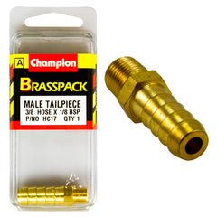 Champion - Hose Tails - Straight - Male - Brass - 3/8" x 1/8" | HC17