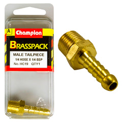 Champion - Hose Tails - Straight - Male - Brass - 1/4" x | HC19