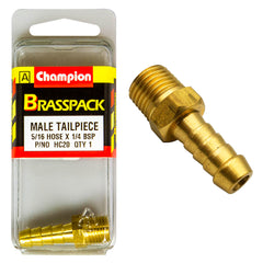 Champion - Hose Tails - Straight - Male - Brass - 5/16" x 1/4" | HC20