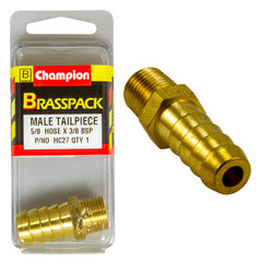 Champion - Hose Tails - Straight - Male - Brass - ⅝" x 3/8" | HC27