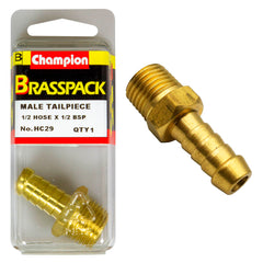 Champion - Hose Tails - Straight - Male - Brass - 1/2" x | HC29