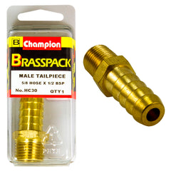 Champion - Hose Tails - Straight - Male - Brass - ⅝" x 1/2" | HC30
