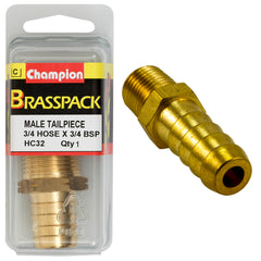 Champion - Hose Tails - Straight - Male - Brass - 3/4" x | HC32