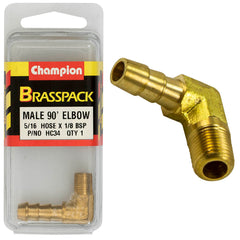 Champion - Hose Tails Elbows - Male - Brass - 90° - 5/16" x 1/8" | HC34