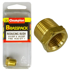 Champion - Reducing Bush - Brass - 1/4" to 1/8" | HC43
