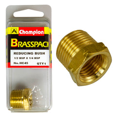 Champion - Reducing Bush - Brass - 1/2" to 1/4" | HC45