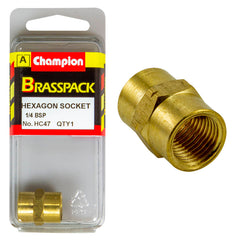 Champion - Hex Sockets - Brass - 1/4" | HC47