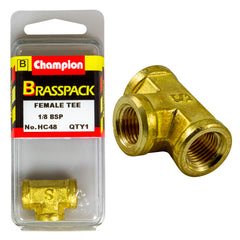 Champion - Tee - Female - Brass - 1/8" BSP | HC48