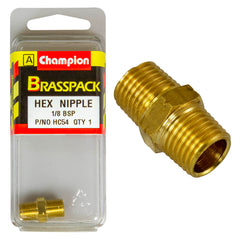 Champion - Hex Nipples - Brass - 1/8" | HC54