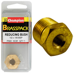 Champion - Reducing Bush - Brass - 1/2" to 1/8" | HC61