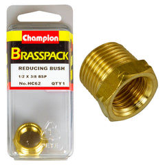 Champion - Reducing Bush - Brass - 1/2" to 3/8" | HC62
