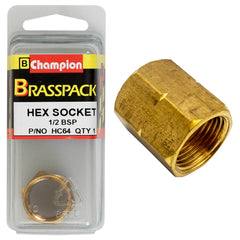Champion - Hex Sockets - Brass - 1/2" | HC64