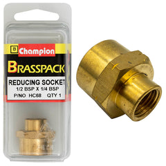 Champion - Hex Reducing Sockets - Brass - 1/2" to 1/4" | HC68