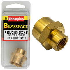 Champion - Hex Reducing Sockets - Brass - 1/2" to 3/8" | HC69