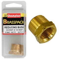 Champion - Reducing Bush - Brass - 3/4" to 1/2" | HC71