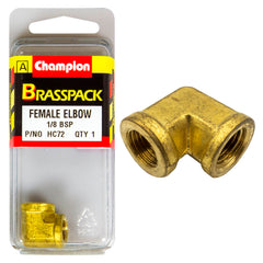Champion - Elbows - Female - Brass - 1/8" BSP | HC72
