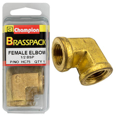 Champion - Elbows - Female - Brass - 1/2" BSP | HC75