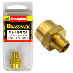 Champion - ADAPTORS - M & F - BRASS - 1/4" x 1/8" | HC76