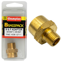 Champion - ADAPTORS - M & F - BRASS - 3/8" x 3/8" | HC80