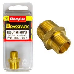 Champion - Reducing Nipples - Brass - 3/8" x 1/4" | HC85