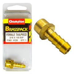 Champion - Hose Tails - Straight - Female - 3/16" x 1/8" | HC89