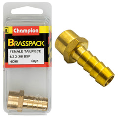 Champion - Hose Tails - Straight - Female - 1/2" x 3/8" | HC98