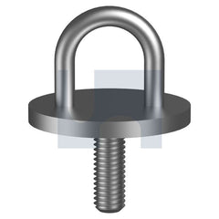Hobsons - 8 (M10) x 50 304 STAINLESS HEC / A2 PAD EYE ROUND EYE BOLT (Pack of 1)
