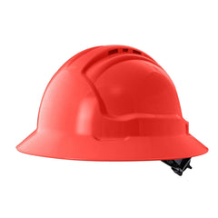 Maxisafe - Tuffgard Fullbrim Hard Hat - Ratchet Harness - Vented | HFB41RH-RD