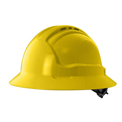 Maxisafe - Tuffgard Fullbrim Hard Hat - Ratchet Harness - Vented | HFB41RH-YE