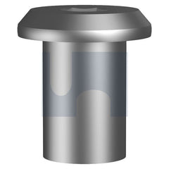 Hobsons - M8 x 15 NICKEL PLATED HEC / MILD STEEL FURNITURE CONNECTOR NUT (Pack of 100)
