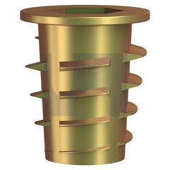 Hobsons - M8 x 15 ZINC YELLOW PASSIVATE HEC / ZINC ALLOY HEX TIMBER INSERT FLANGE NUT (Pack of 100)