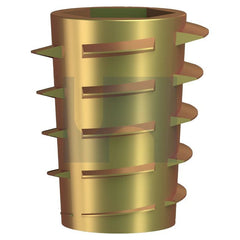 Hobsons - M6 x 13 - Yellow Passivate Alloy Hex Timber Insert Nut No Flang - Zinc | HFNIMSYNM06