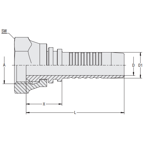 Hardie Hose - 1/4" Tail x 1/4" BSPPFS | HFT-BSF-0404