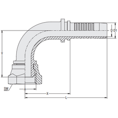 Hardie Hose - 3/8" Tail x 3/8" BSPPFS 90° | HFT-BSF-90S-0606
