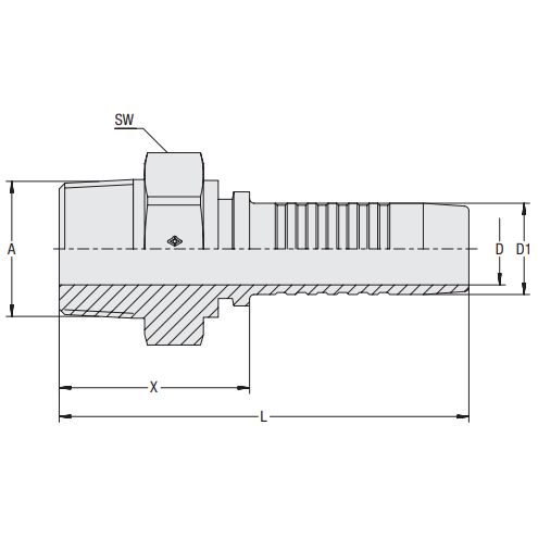 Hardie Hose - 3/8" Tail x 1/4" BSPTM | HFT-BTM-0604