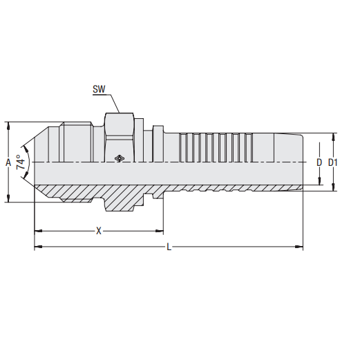 Hardie Hose - 5/16" Tail x 9/16" JICM | HFT-JIM-0509